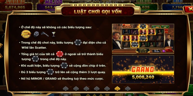 Luật chơi gọi vốn của Nổ hũ Sòng Bạc Hoàng Gia